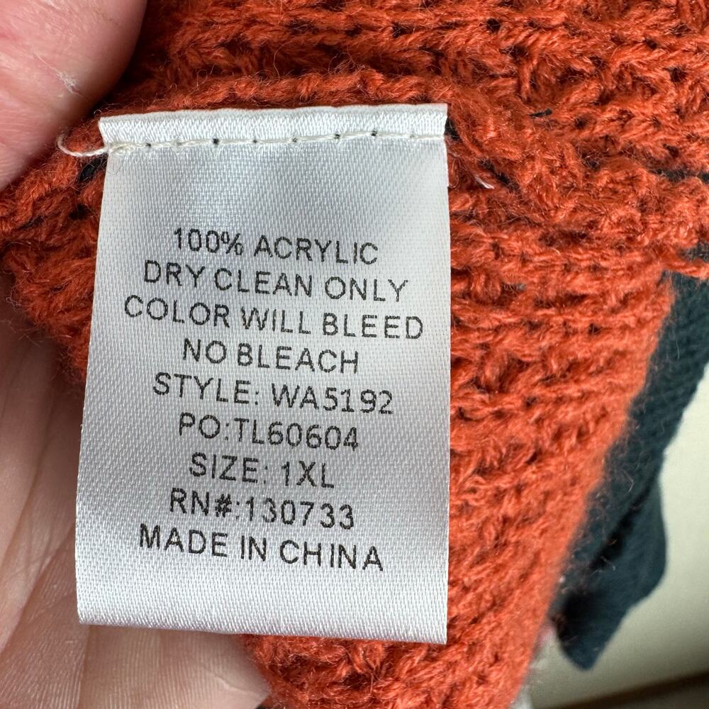 Umgee USA Colorful Striped Long Sleeve Lightweight Loose Knit Open Cardigan XL - Picture 7 of 7